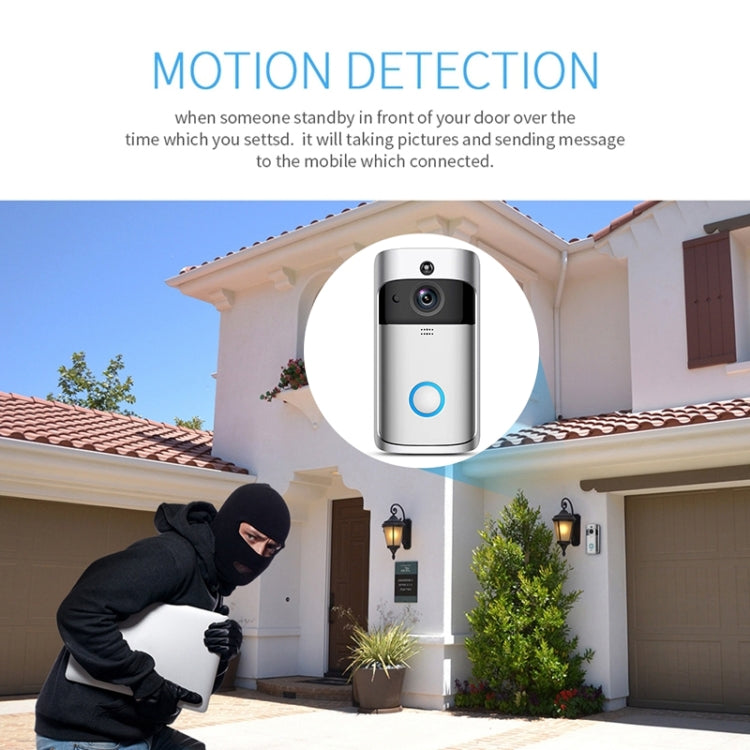 M4 720P Smart WIFI Ultra Low Power Video PIR Visual Doorbell with 3 Battery Slots,Support Mobile Phone Remote Monitoring & Night Vision & 166 Degree Wide-angle Camera Lens M4 720P Smart WIFI Ultra Low Power Video PIR Visual Doorbell with 3 Battery Slots,Support Mobile Phone Remote Monitoring & Night Vision & 166 Degree Wide-angle Camera Lens